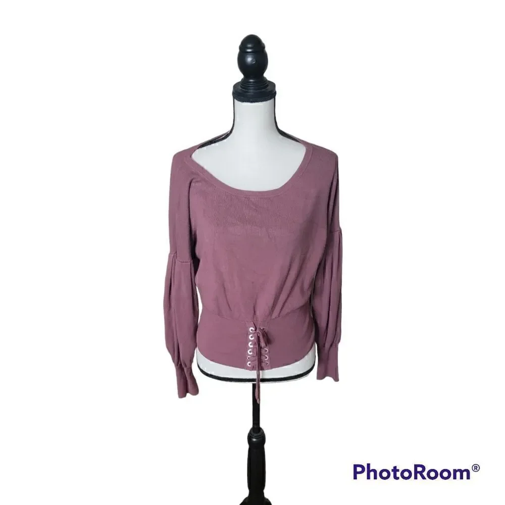 Express Corset Style Sweater with Bishop Sleeves. NWOT. Size S.